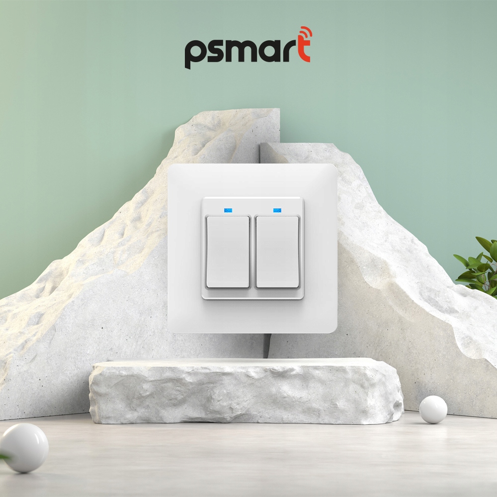 Przełącznik Włącznik 2 Obwody ZigBee TUYA Przycisk PSMART Biały