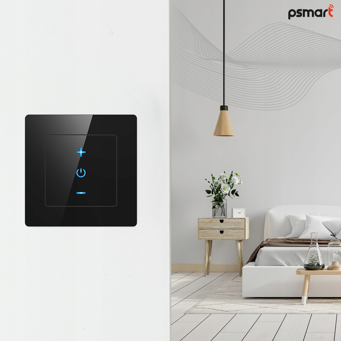 Ściemniacz Dotykowy 1 Obwodowy ZigBee TUYA PSMART RM Czarny Szkło