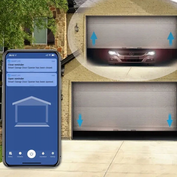 Sterownik bramy garażu z sensorem WiFi TUYA RF Smart Life + pilot RF