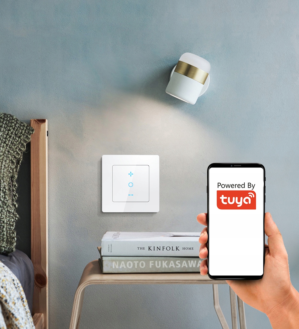 Ściemniacz Dotykowy 1 Obwodowy WiFi TUYA PSMART RM Biały Szkło