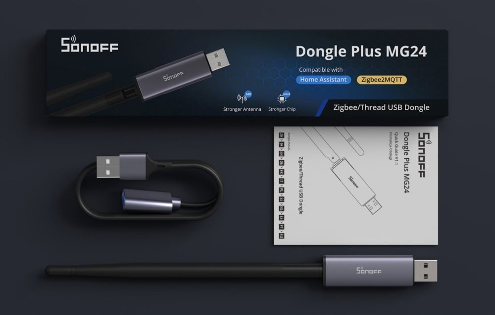 Sonoff Dongle Plus MG24 Zigbee Thread USB Bramka Koordynator Zigbee2MQTT
