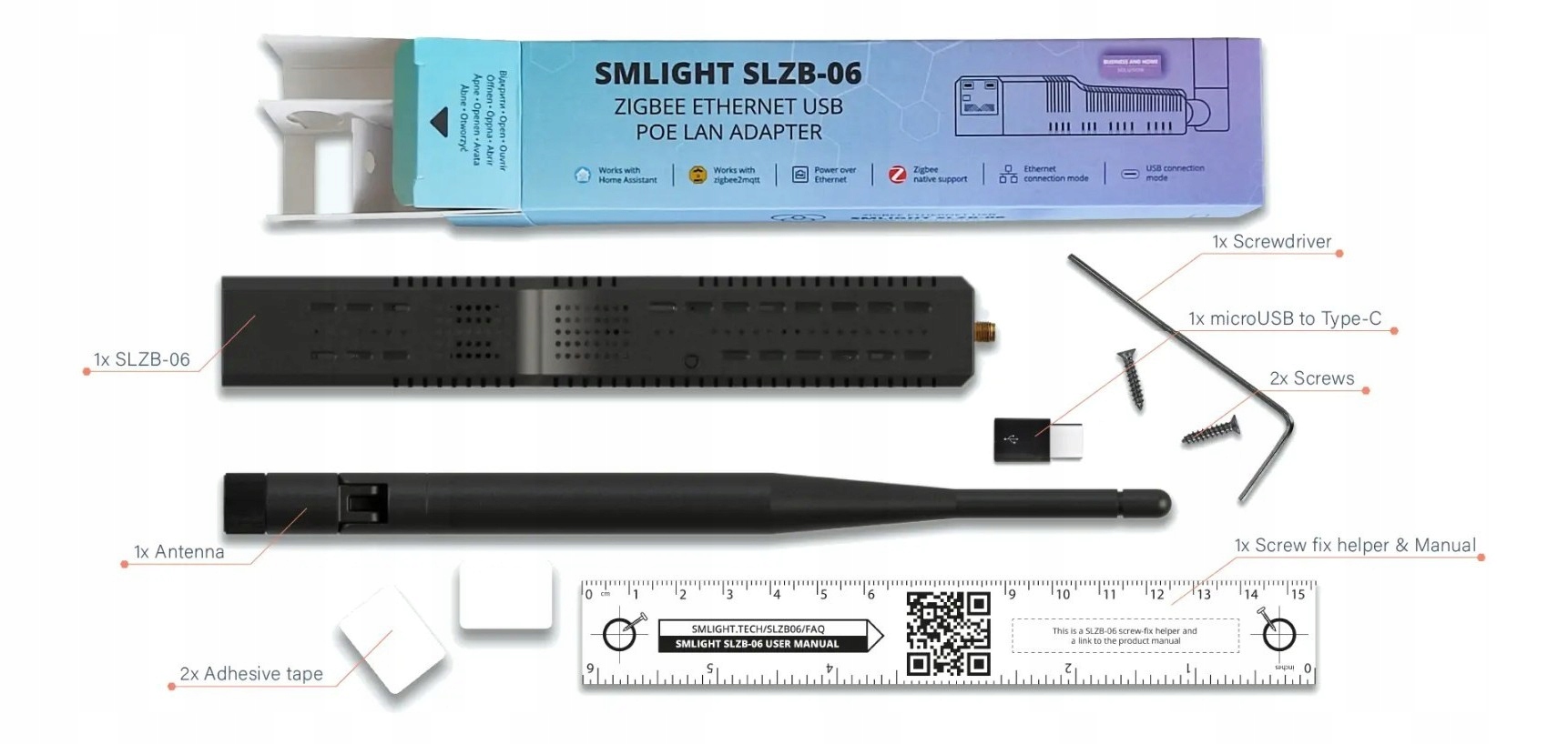 Koordynator SLZB-06 Zigbee CC2652P Ethernet PoE USB LAN WiFi Home Assistant