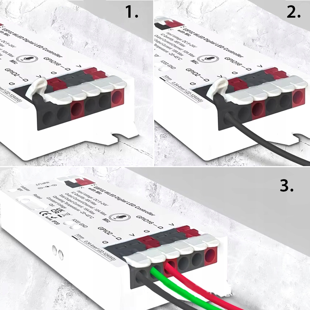 Kontroler WLED RGBIC ESP32 5~24V 15A WiFi Mikrofonem GLEDOPTO