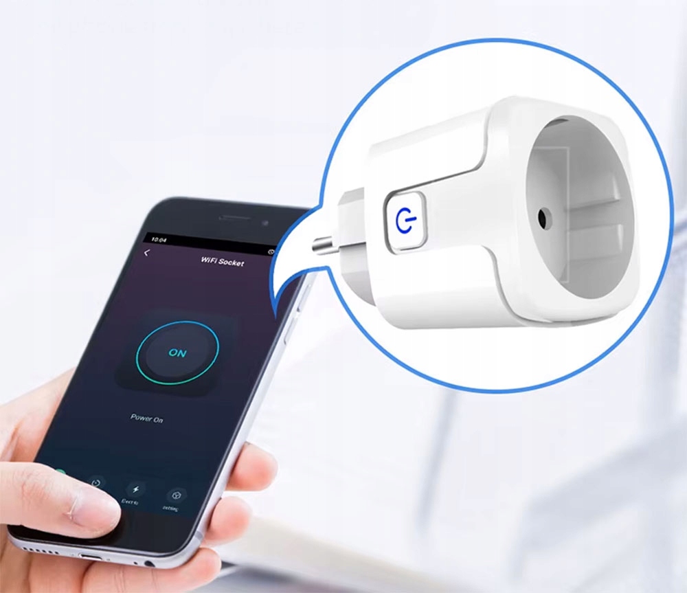 Inteligentne Gniazdko 16A Pomiar Matter WiFi Homekit Google Home Alexa