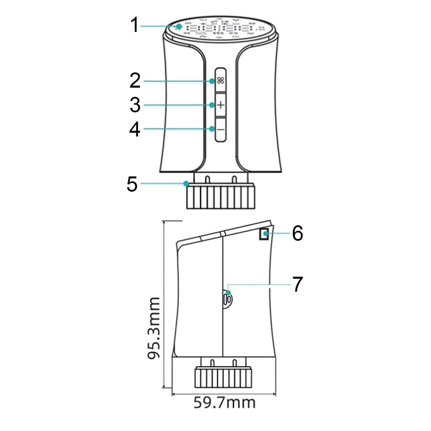 Głowica termostatyczna GTZ07 ZigBee TUYA Smart Life Termostat Grzejnikowy
