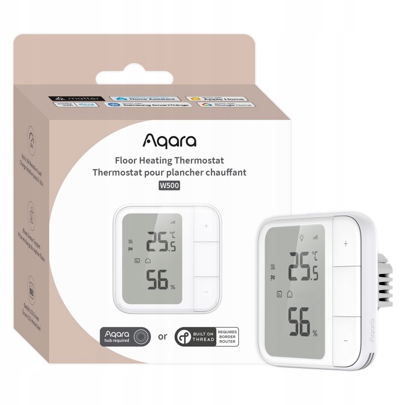 Termostat Do Ogrzewania Podłogowego Aqara W500 UT-A01D Zigbee Thread Matter