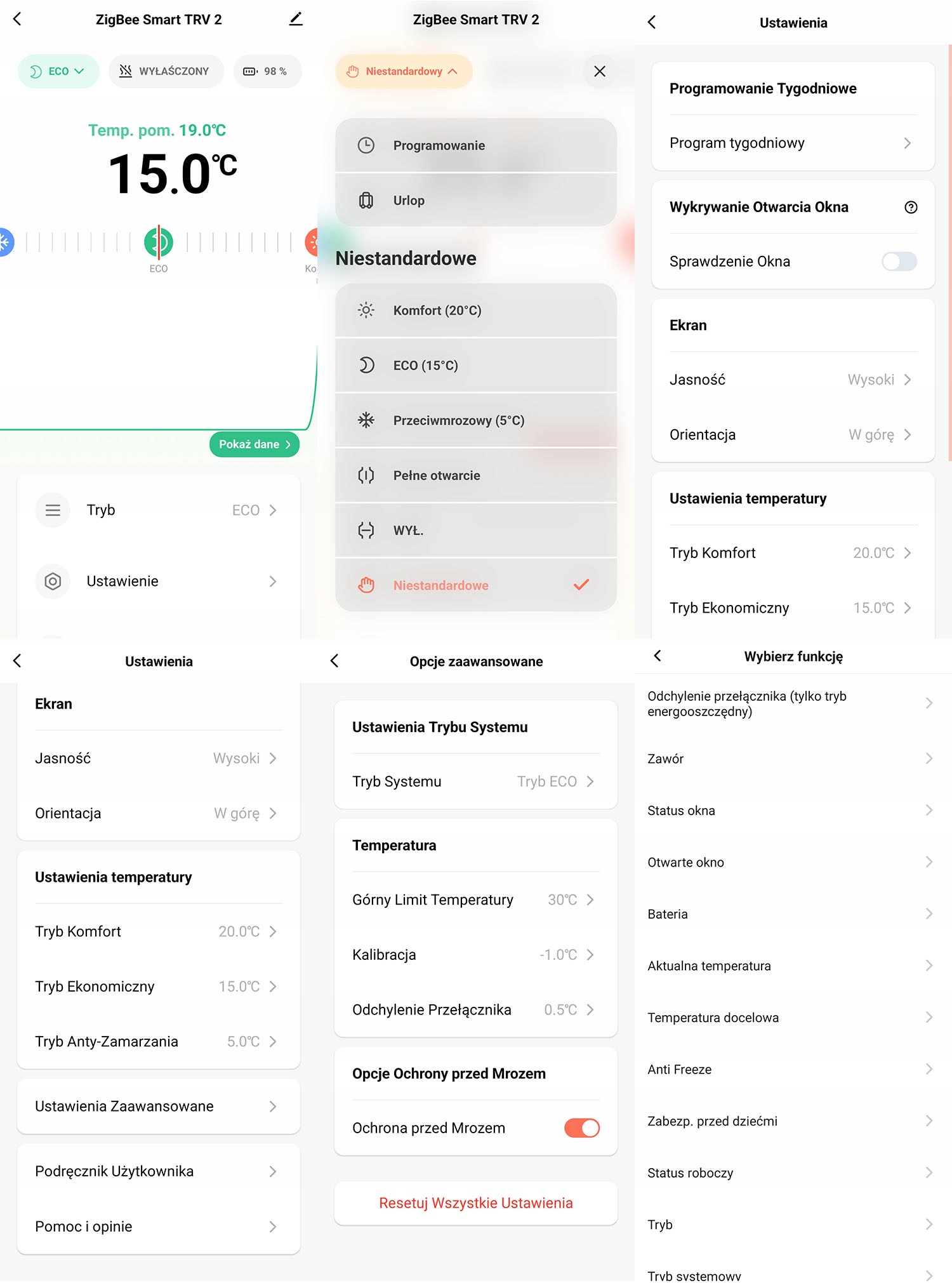 Głowica termostatyczna GTZ07 ZigBee TUYA Smart Life Termostat Grzejnikowy