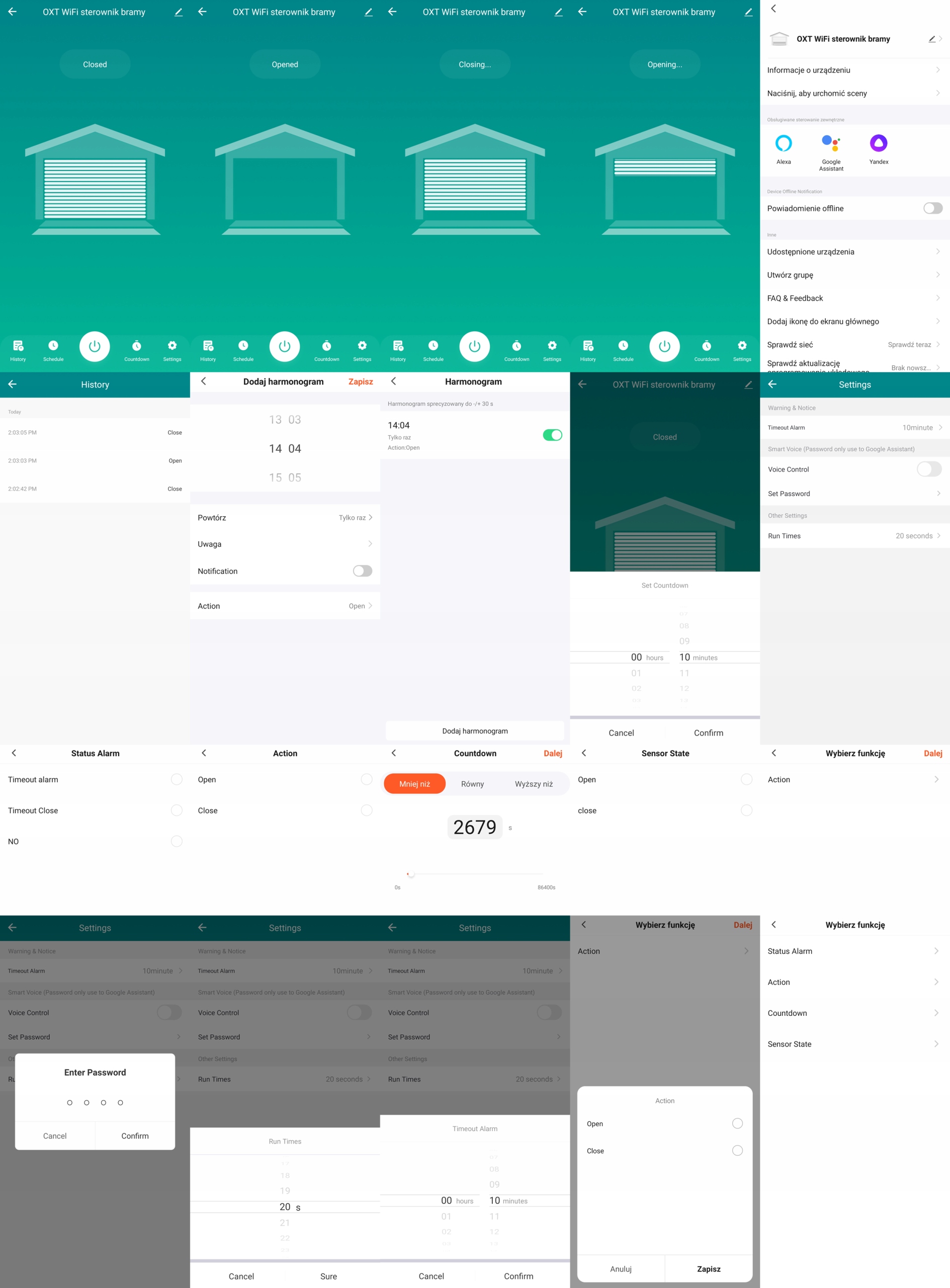 OXT Moduł z sensorem do bramy garażu WiFi TUYA