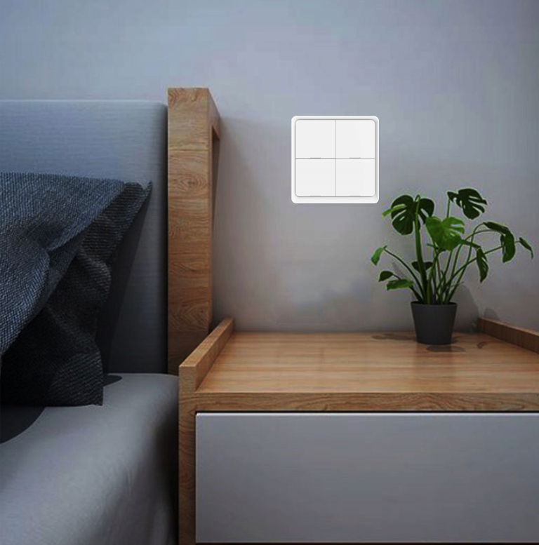 Włącznik Pilot Scen 4 Kanały 12 Program ZigBee TUYA Bezprzewodowy