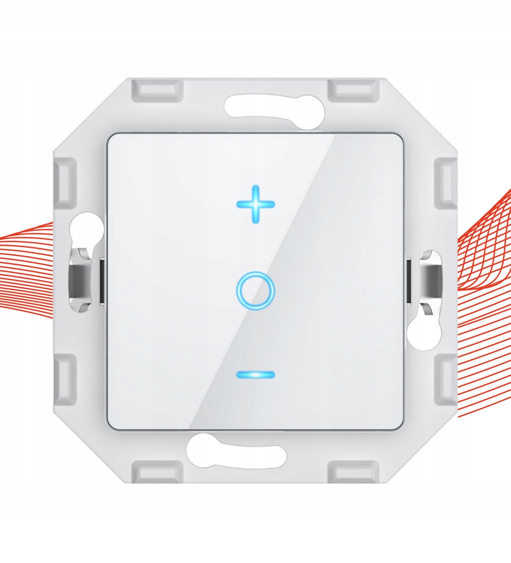 Ściemniacz Dotykowy 1 Obwodowy WiFi TUYA PSMART RM Biały Szkło