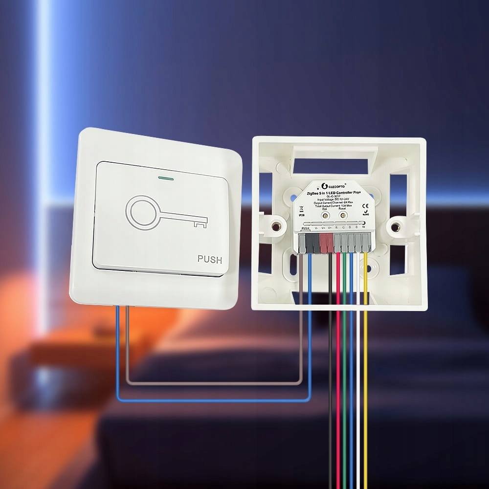 Mini Kontroler 5w1 do Taśm i Pasków LED RGB CCT ZigBee TUYA Home Assistant