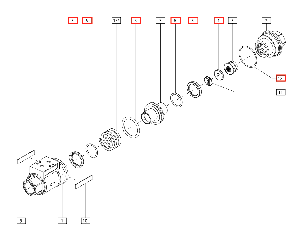 Zestaw naprawczy do zaworu pneumatycznego VIP G3/8