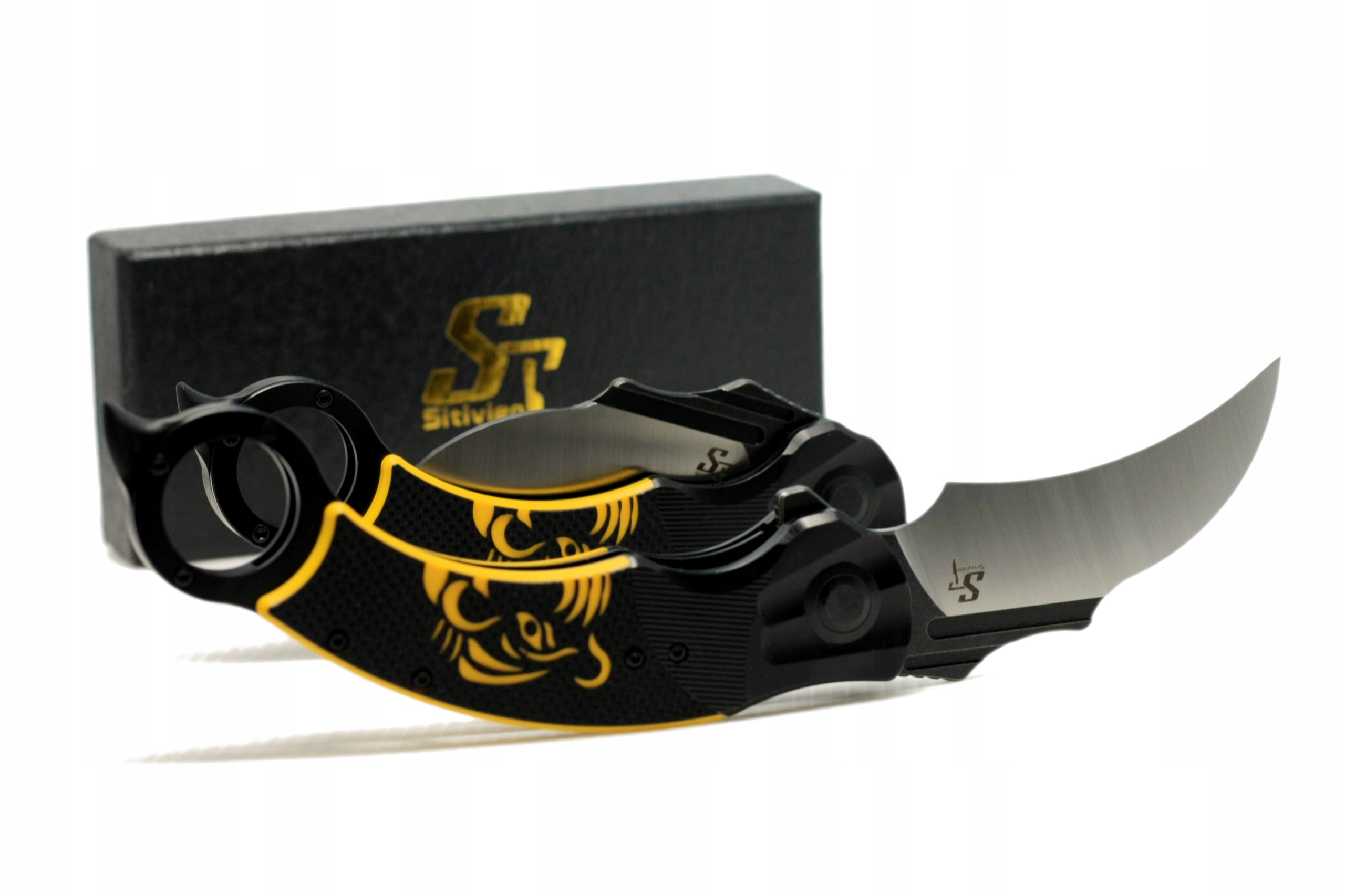 Nóż składany kieszonkowy KARAMBIT stal EDC survival Sitivien ST164 scyzoryk