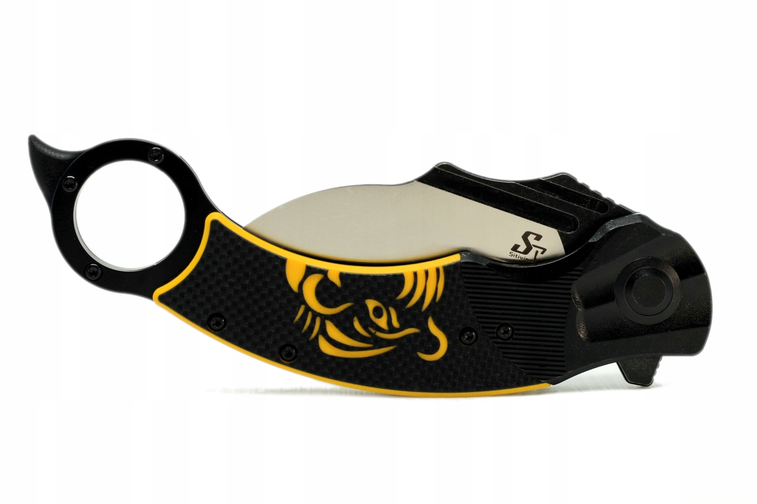 Nóż składany kieszonkowy KARAMBIT stal EDC survival Sitivien ST164 scyzoryk