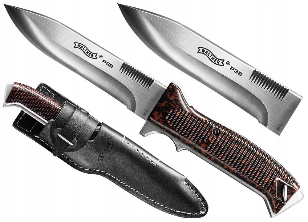 Nóż tektyczny Walther P38 Bushcraft survival stal