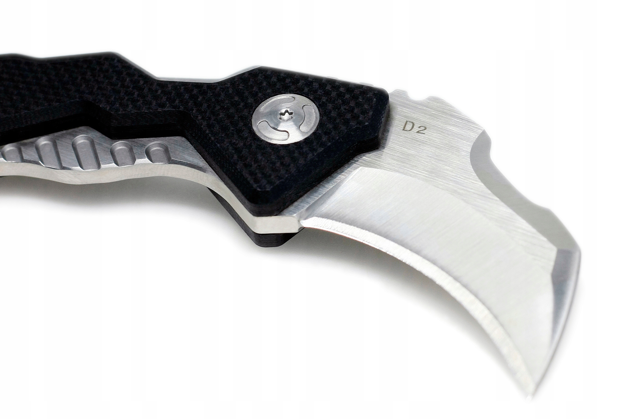 Karambit taktyczny nóż stal D2 etui EDC Q Pazur