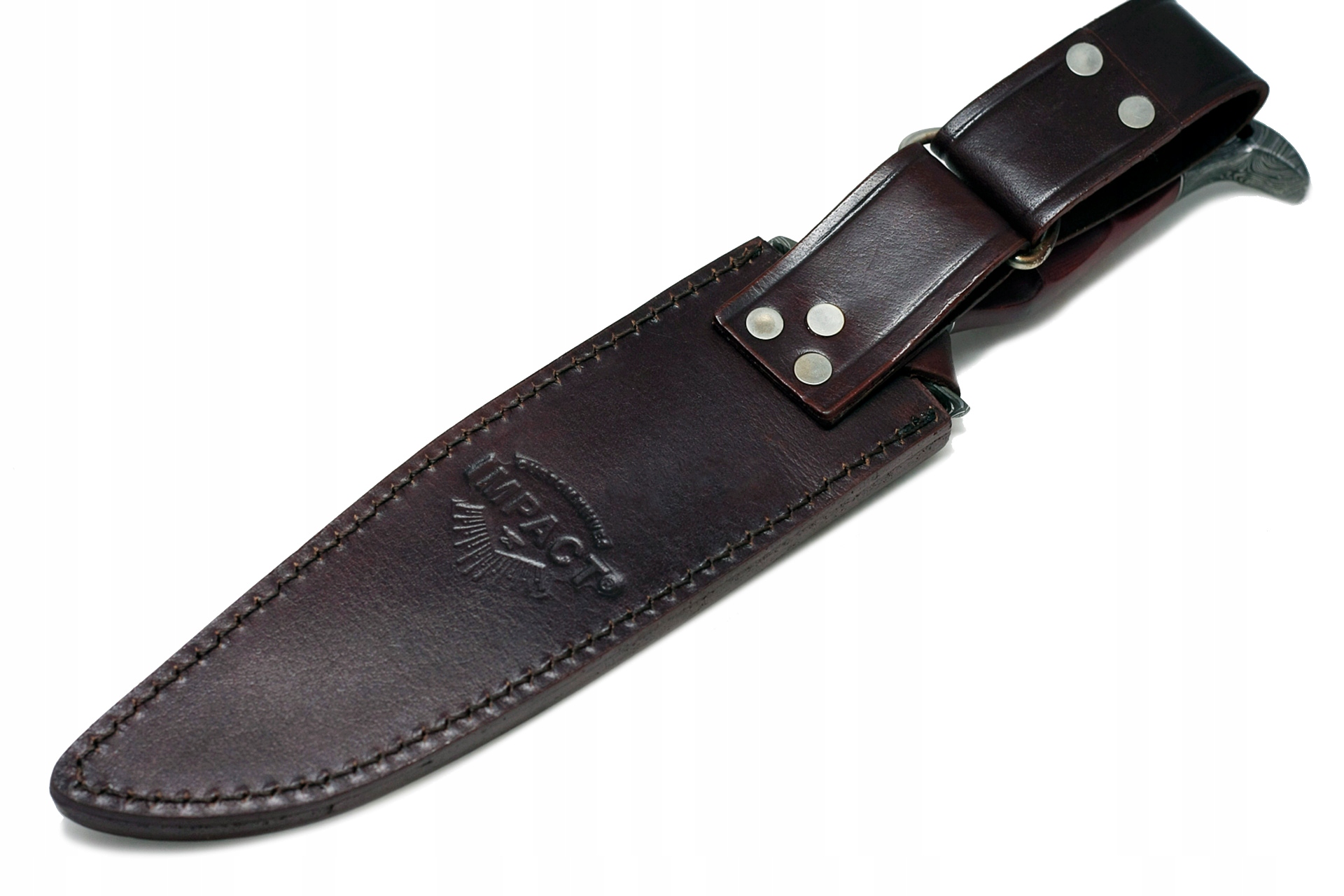 Nóż myśliwski BOWIE ręcznie wykonany stal DAMASCEŃSKA Damast ETUI Micarta