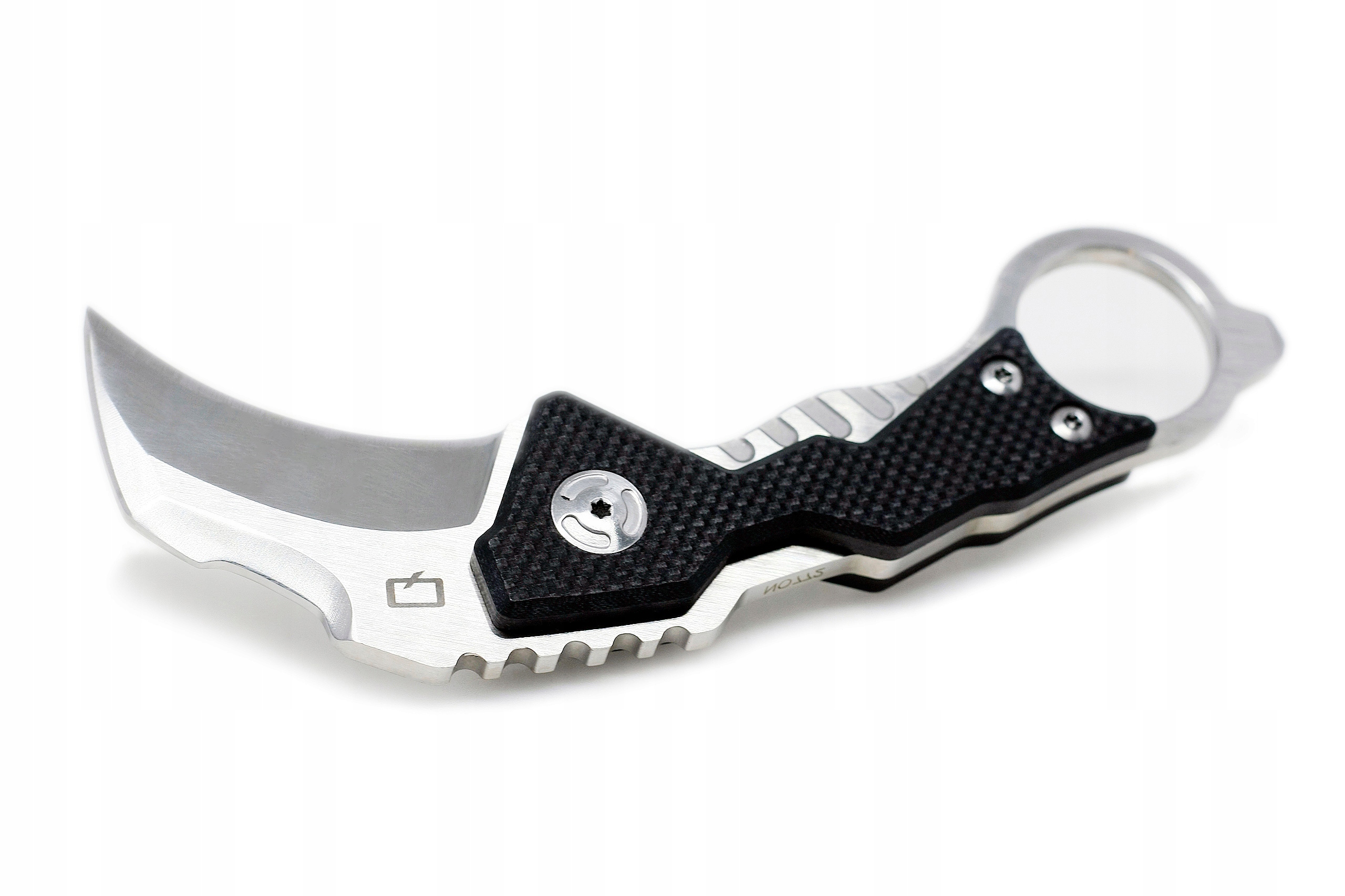 Karambit taktyczny nóż stal D2 etui EDC Q Pazur