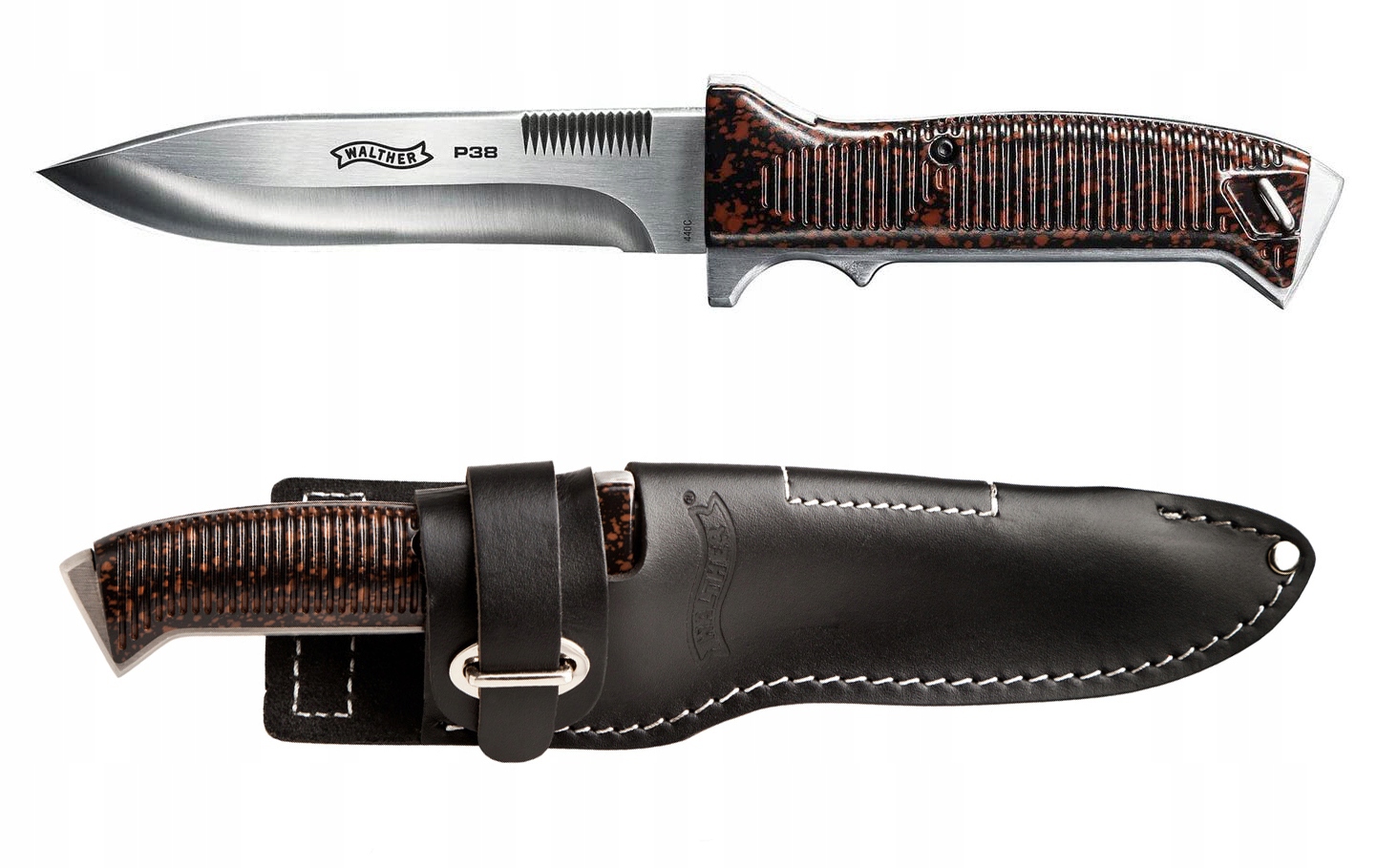 Nóż tektyczny Walther P38 Bushcraft survival stal