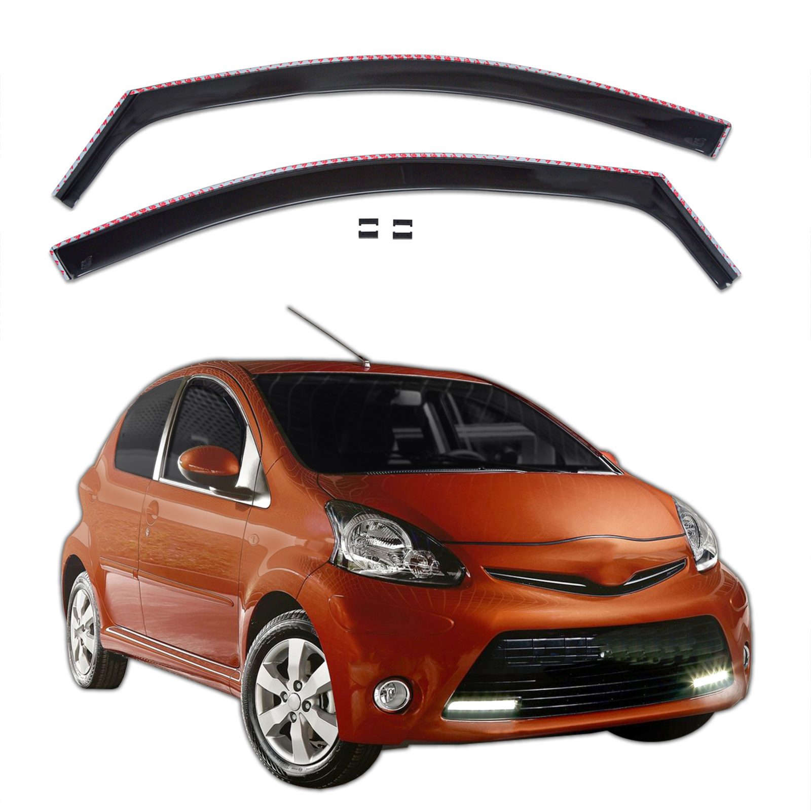 GP Okenski deflektorji za Toyota Aygo 5 vrata 2005-2014 2 kosa