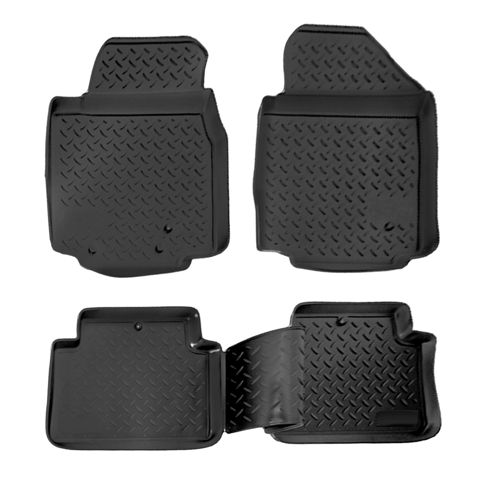 Gumijaste preproge NORM z dvignjenim robom za Honda Pilot 2 2008-2015 3 vrata