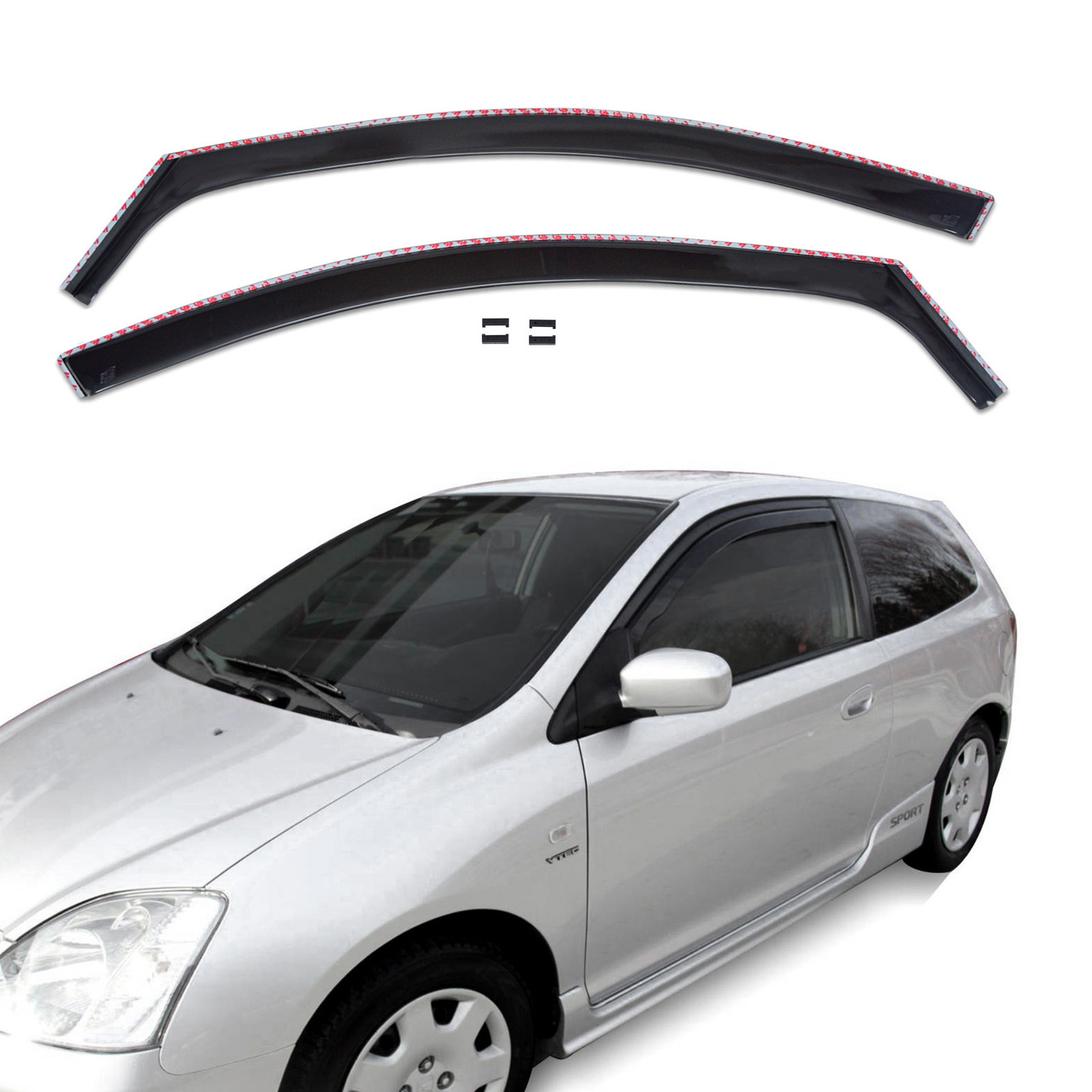 GP Okenski deflektorji za Honda Civic 2001-2005 3 vrata, 2 kosa