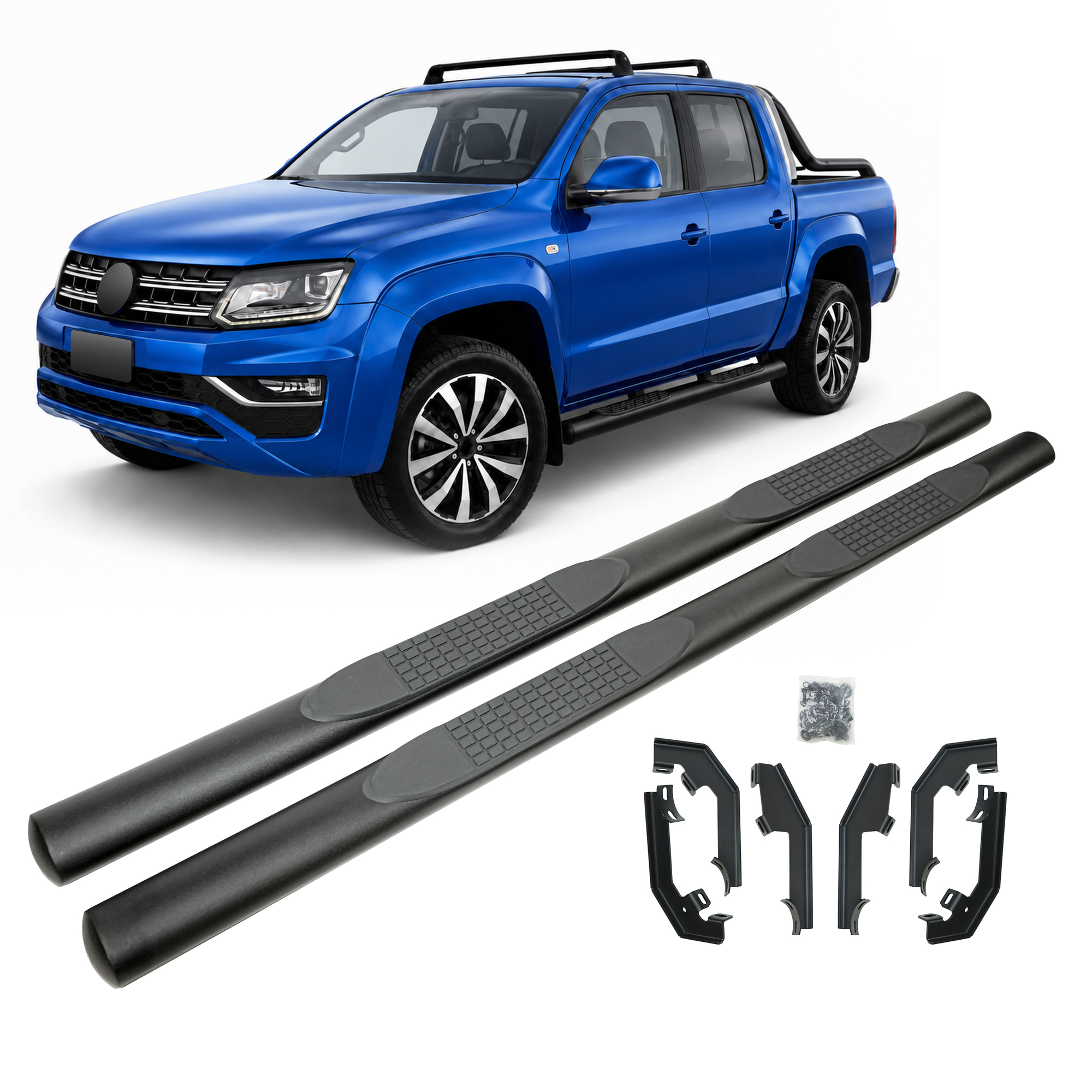 Stranski okvirji iz nerjavečega jekla za VW Amarok 2023-Nad Črna