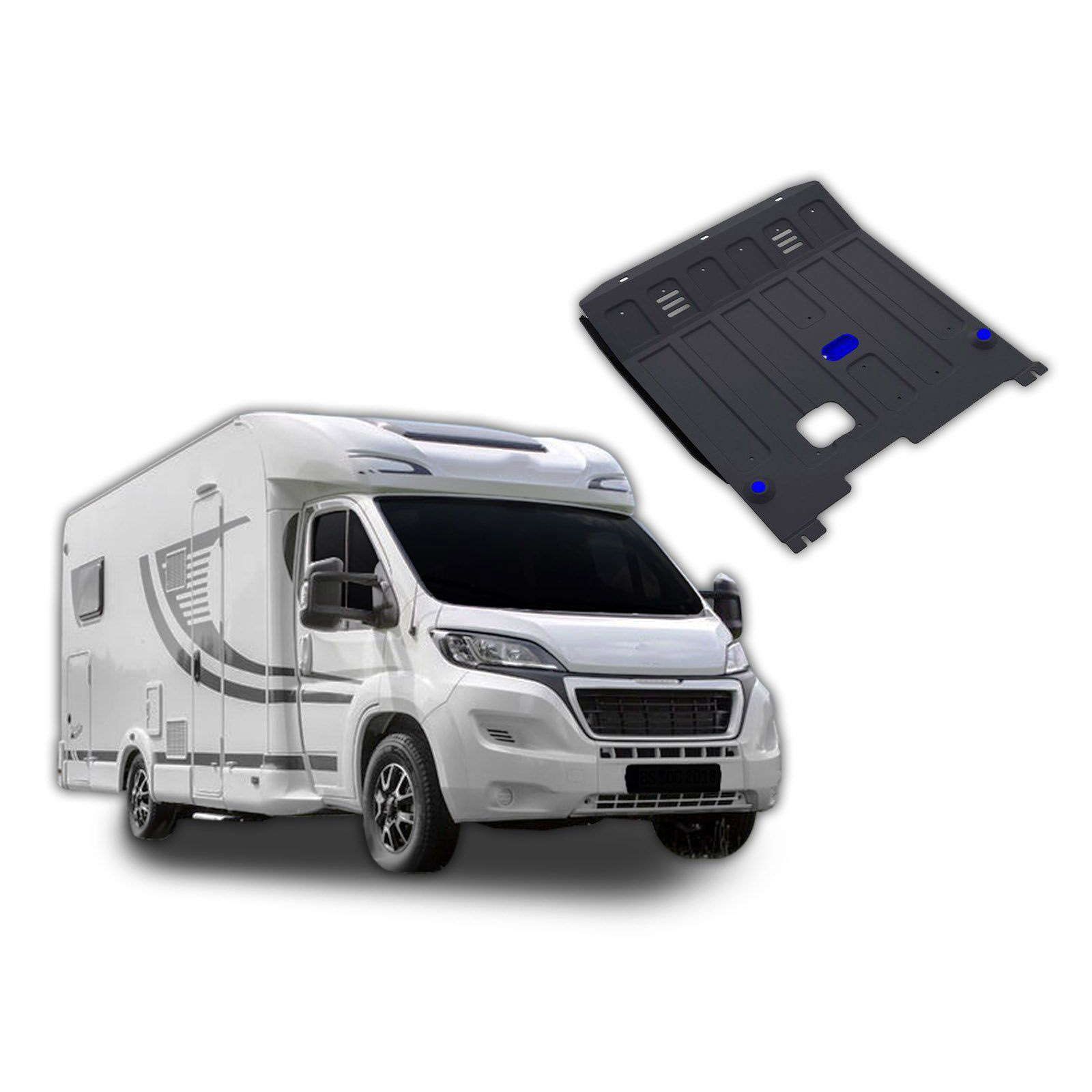 Zaščitni pokrov motorja za zaščito motorja Peugeot Boxer 2006-2020 Karavan Črna RIVAL