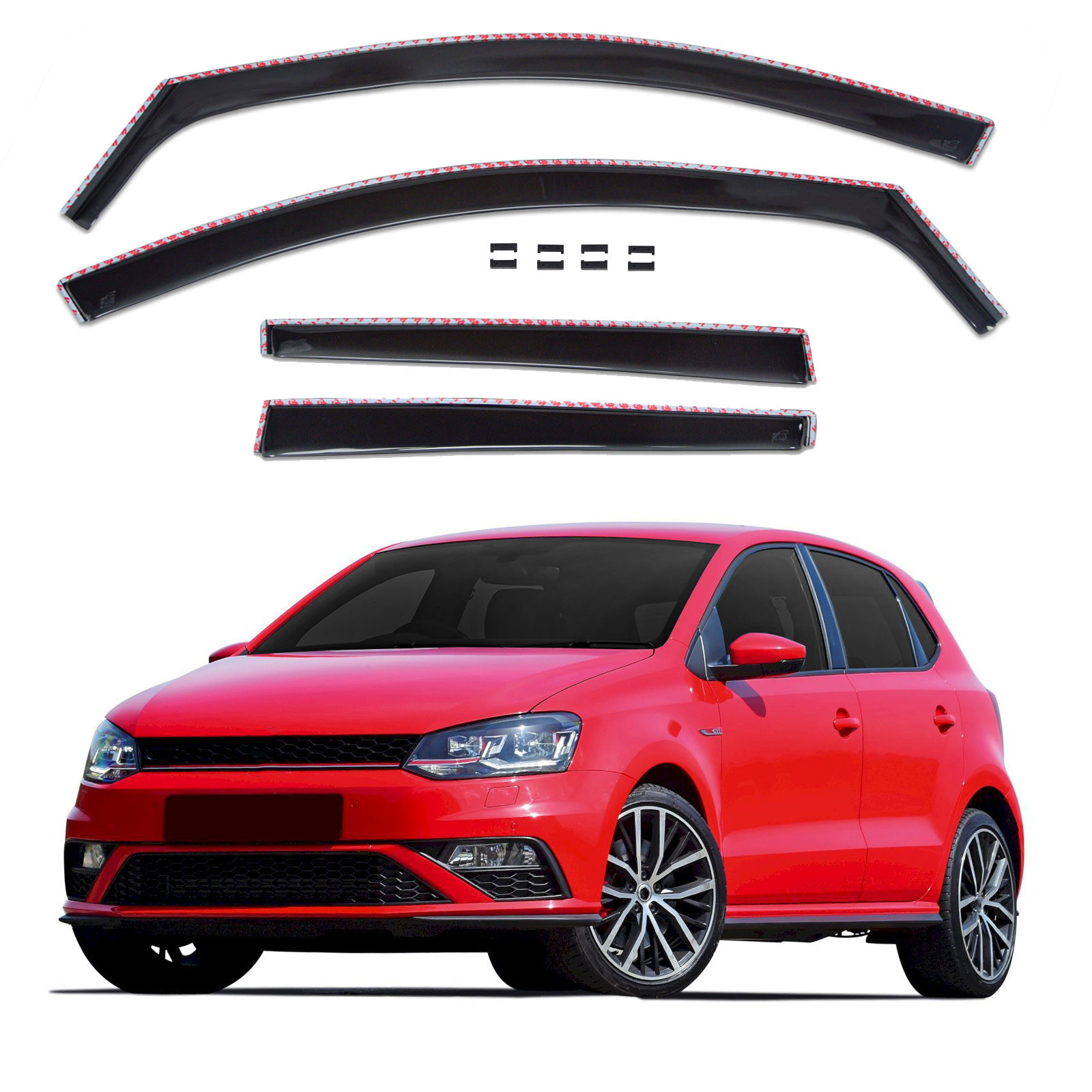 GP Okenski deflektorji za Volkswagen Polo 5 vrata 2009-2016 4 kosa
