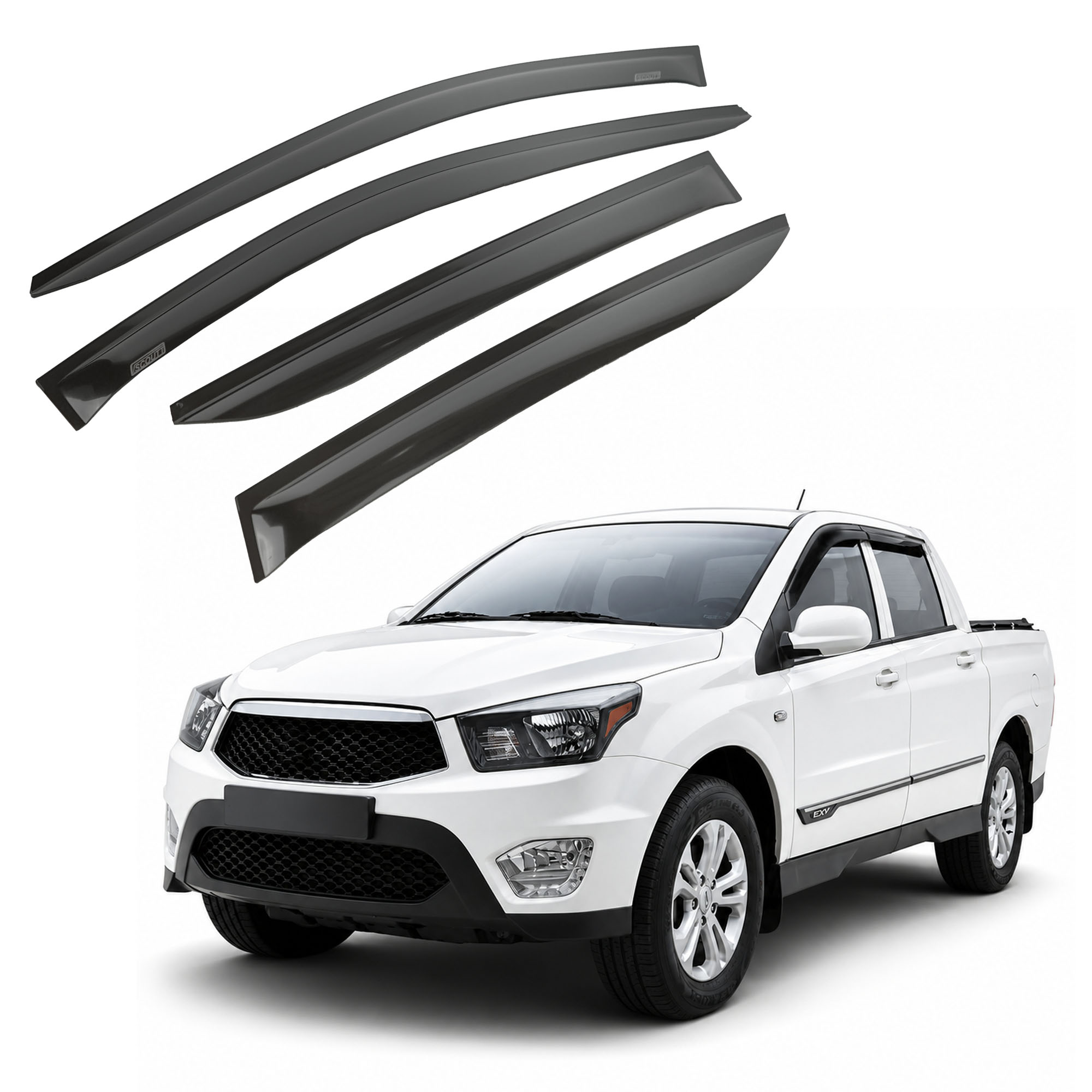 Okenski deflektorji za Ssangyong Korando Sports 2011-2019 4 kosa