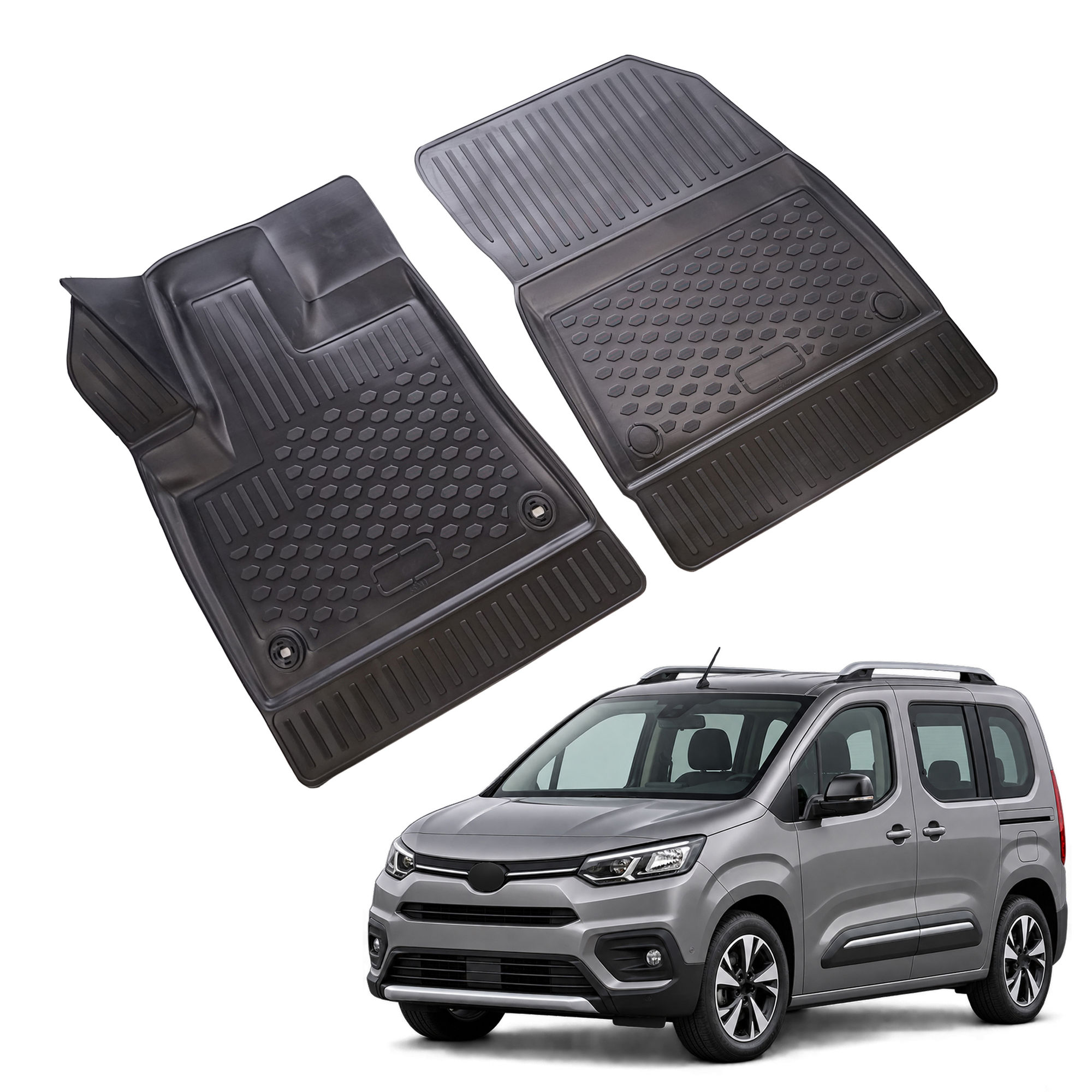 Gumijaste preproge z dvignjenim robom za Toyota Proace City 2021-nad 2kosi