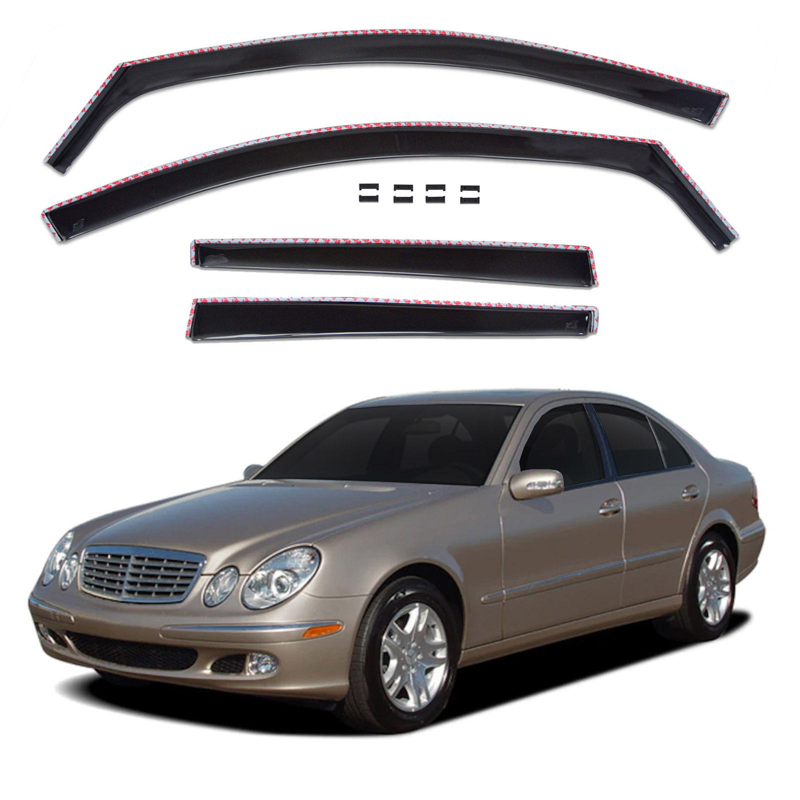 GP Okenski deflektorji za Mercedes E-class W211 2002-2008 4 kosa