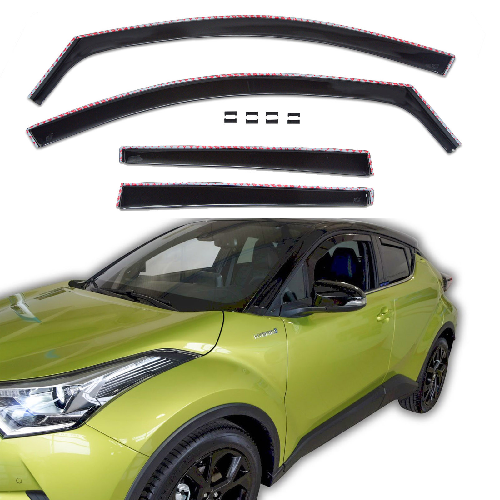 GP Okenski deflektorji za Toyota C-HR 2016-2023 5-Vrat 4 kosa