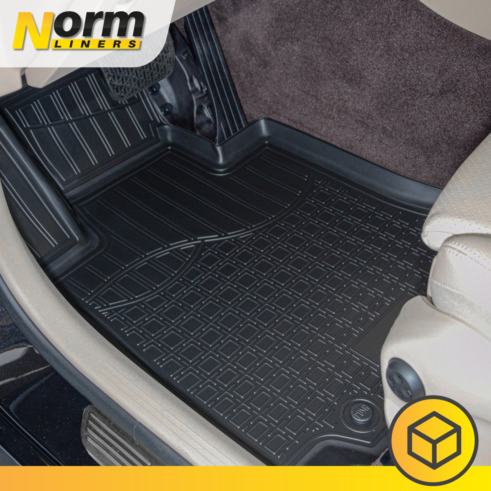Gumijaste preproge NORM z dvignjenim robom za Mercedes C W206 2021-Nad