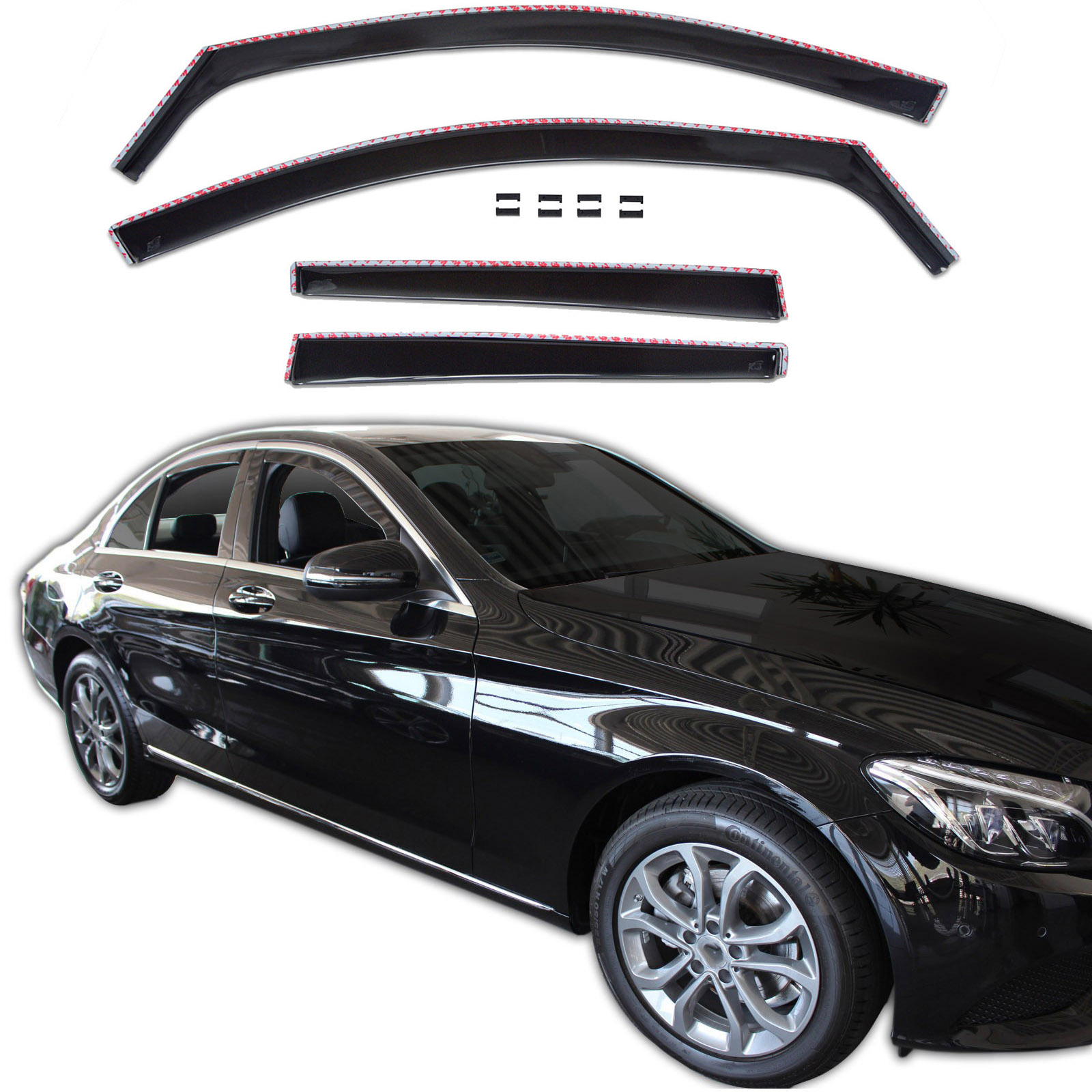 GP Okenski deflektorji za Mercedes C Class W205 Sedan 2014-2021 4-Vrata 4 kosa