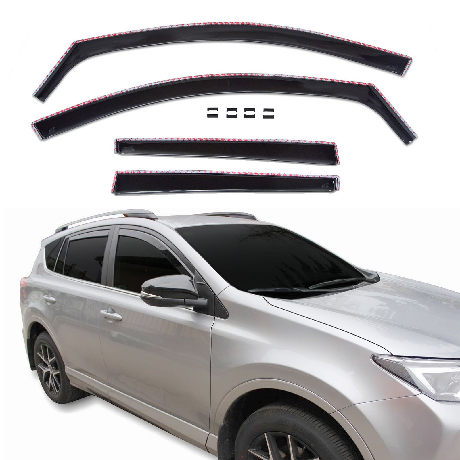 GP Okenski deflektorji za Toyota RAV-4 2012-2019 4 kosa Spredaj + Zadnja stran