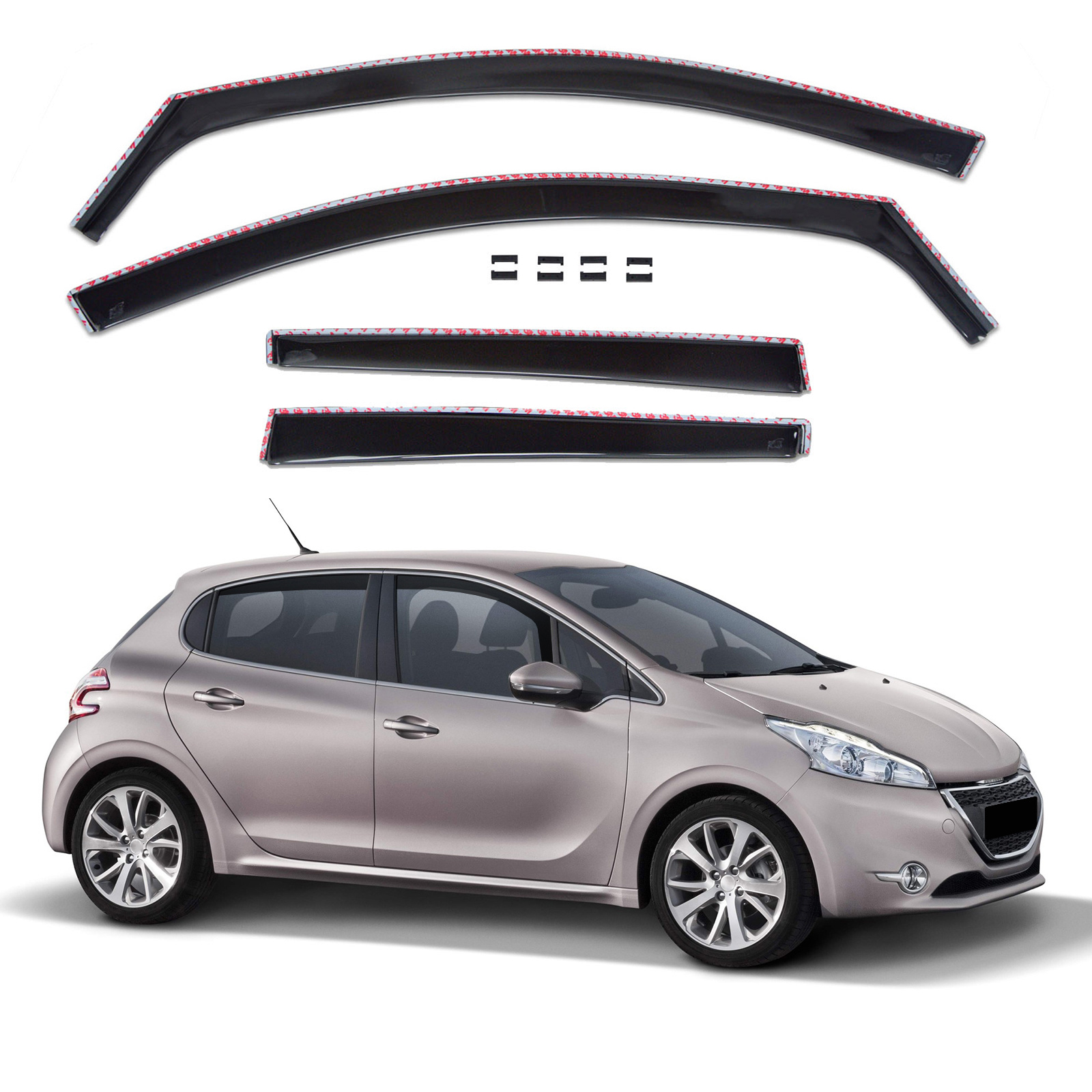 GP Okenski deflektorji za Peugeot 208 5 vrata 2012-2019 4 kosa