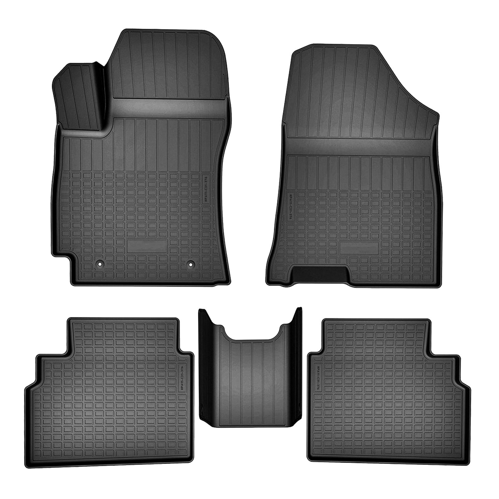 Gumijaste preproge NORM z dvignjenim robom za Hyundai Kona SX2 2023-Nad 4 kosa