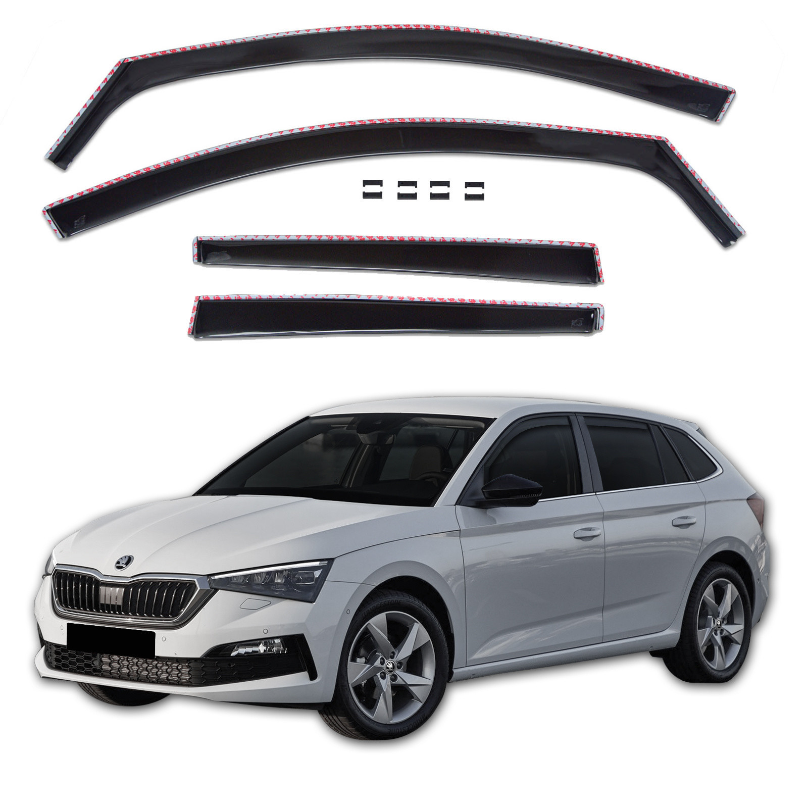 GP Okenski deflektorji za Skoda Scala 2019-Nad 4 kosa