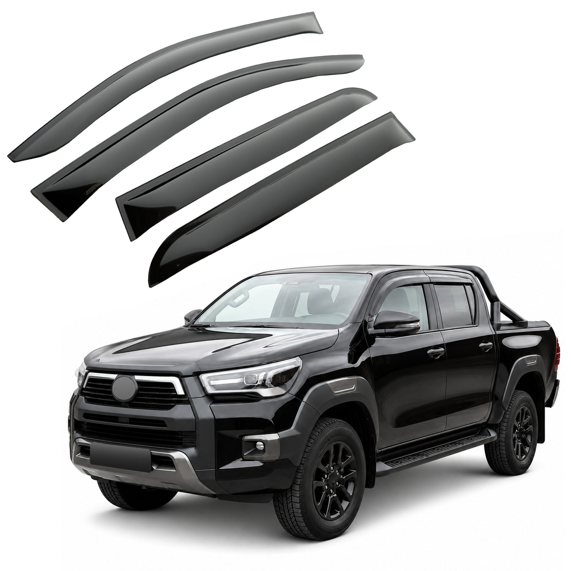 Okenski deflektorji za Toyota Hilux 2015-2025 4 kosa