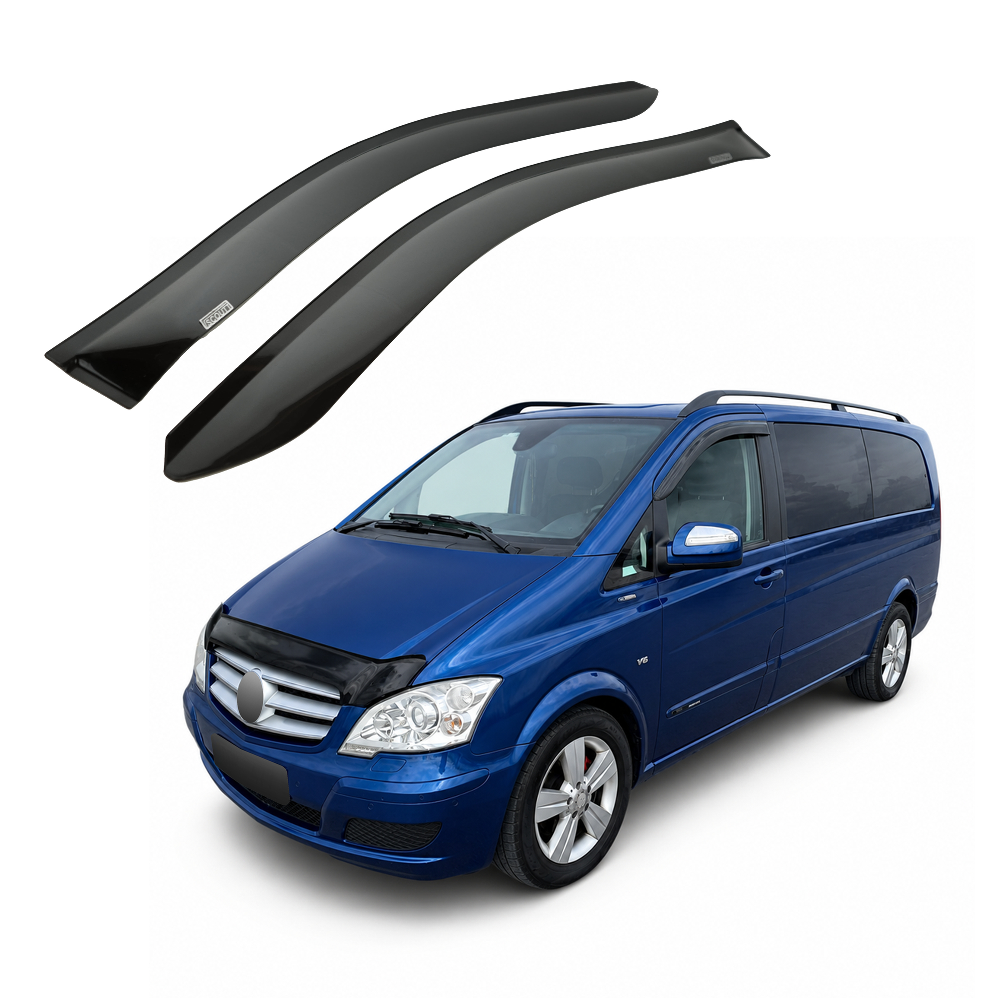 Okenski deflektorji za Mercedes Vito W639 2003-2014 2 kosa
