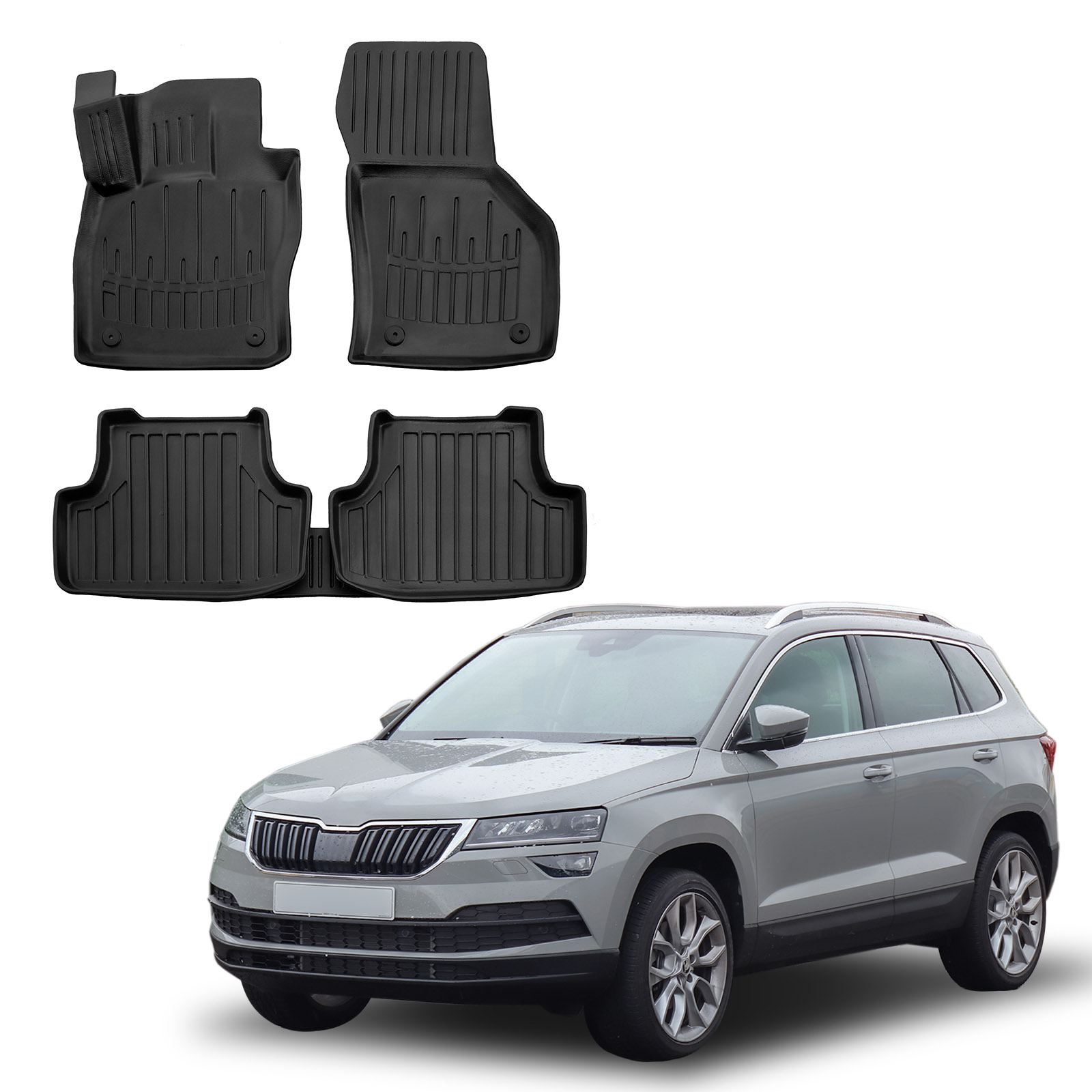 3D gumijaste preproge za Skoda Karoq 2018-Nad 5 kosa