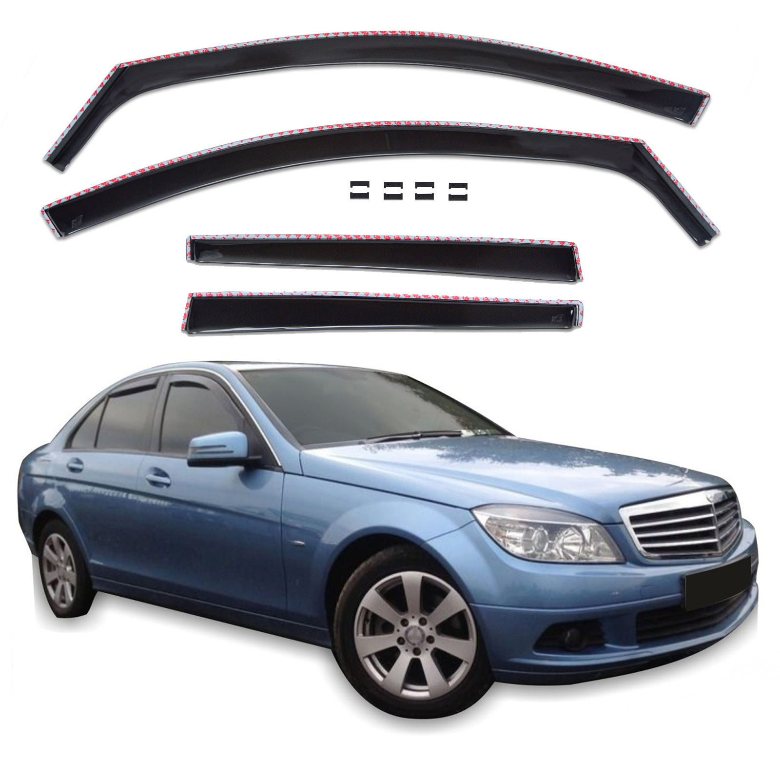 GP Okenski deflektorji za Mercedes C Class W204 2007-2014 4-Vrata Sedan 4 kosa