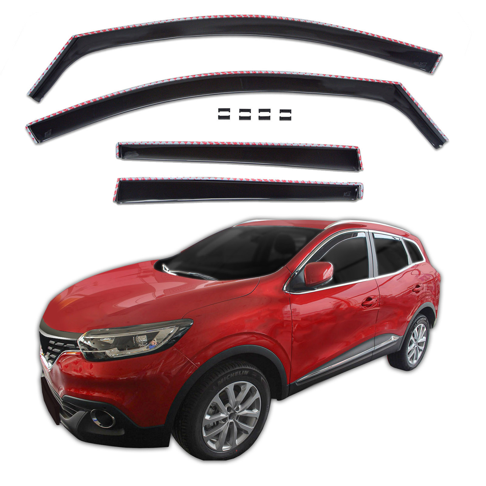 GP Okenski deflektorji za Renault Kadjar 2015-Nad 4 kosa