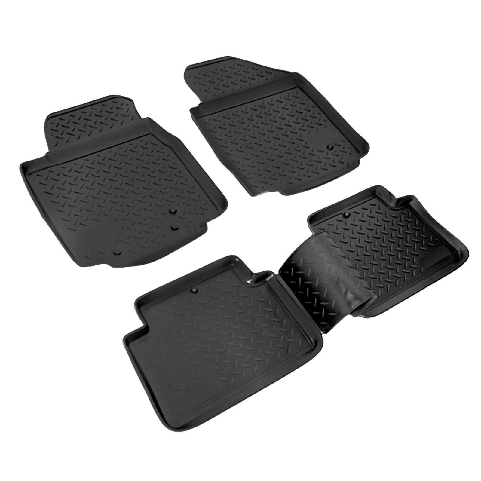 Gumijaste preproge NORM z dvignjenim robom za Honda Pilot 2 2008-2015 3 vrata