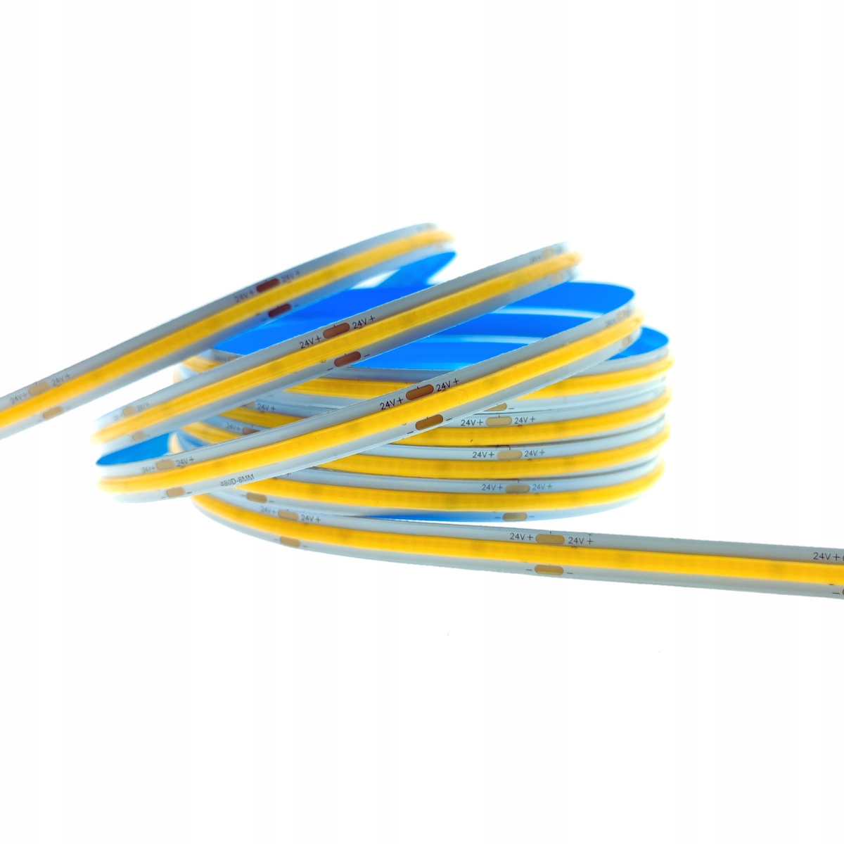 Taśma LED COB 10M 24V 6000K Biała Zimna 8mm 12W/M Neon Elastyczny