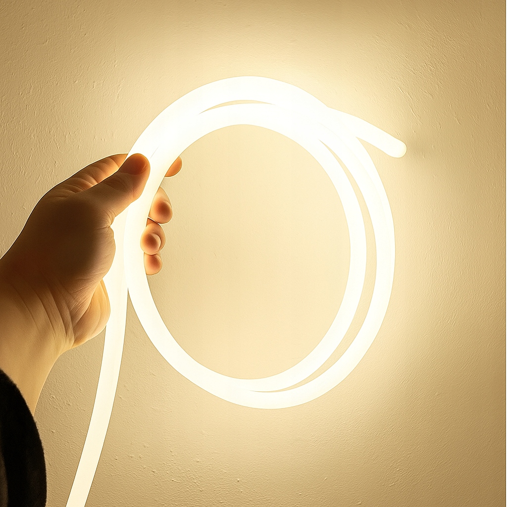 Neon LED Neutralny 4500K 360 Wąż Okrągły Cięty na Metry Zewnętrzny 230V