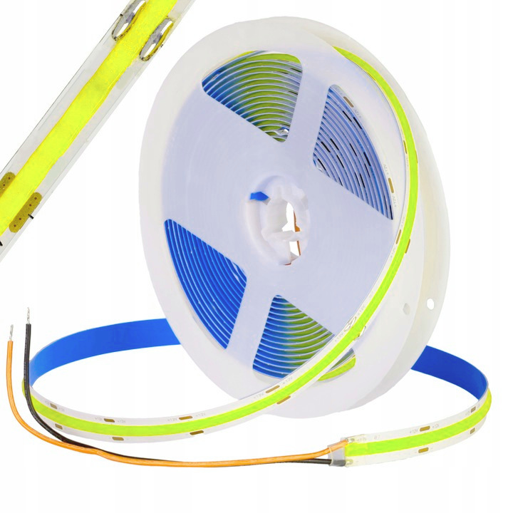 Taśma LED COB 10M 24V 6000K Biała Zimna 8mm 12W/M Neon Elastyczny