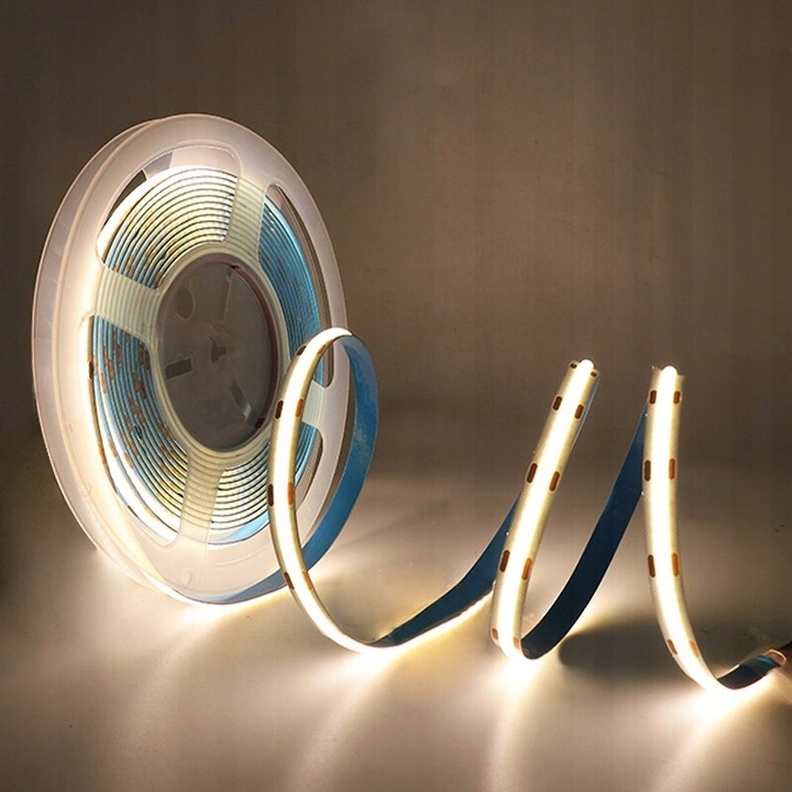 Taśma LED COB 10M 24V 6000K Biała Zimna 8mm 12W/M Neon Elastyczny