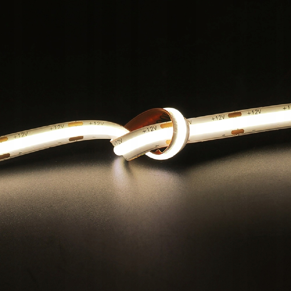 Taśma LED COB 10M 24V 6000K Biała Zimna 8mm 12W/M Neon Elastyczny